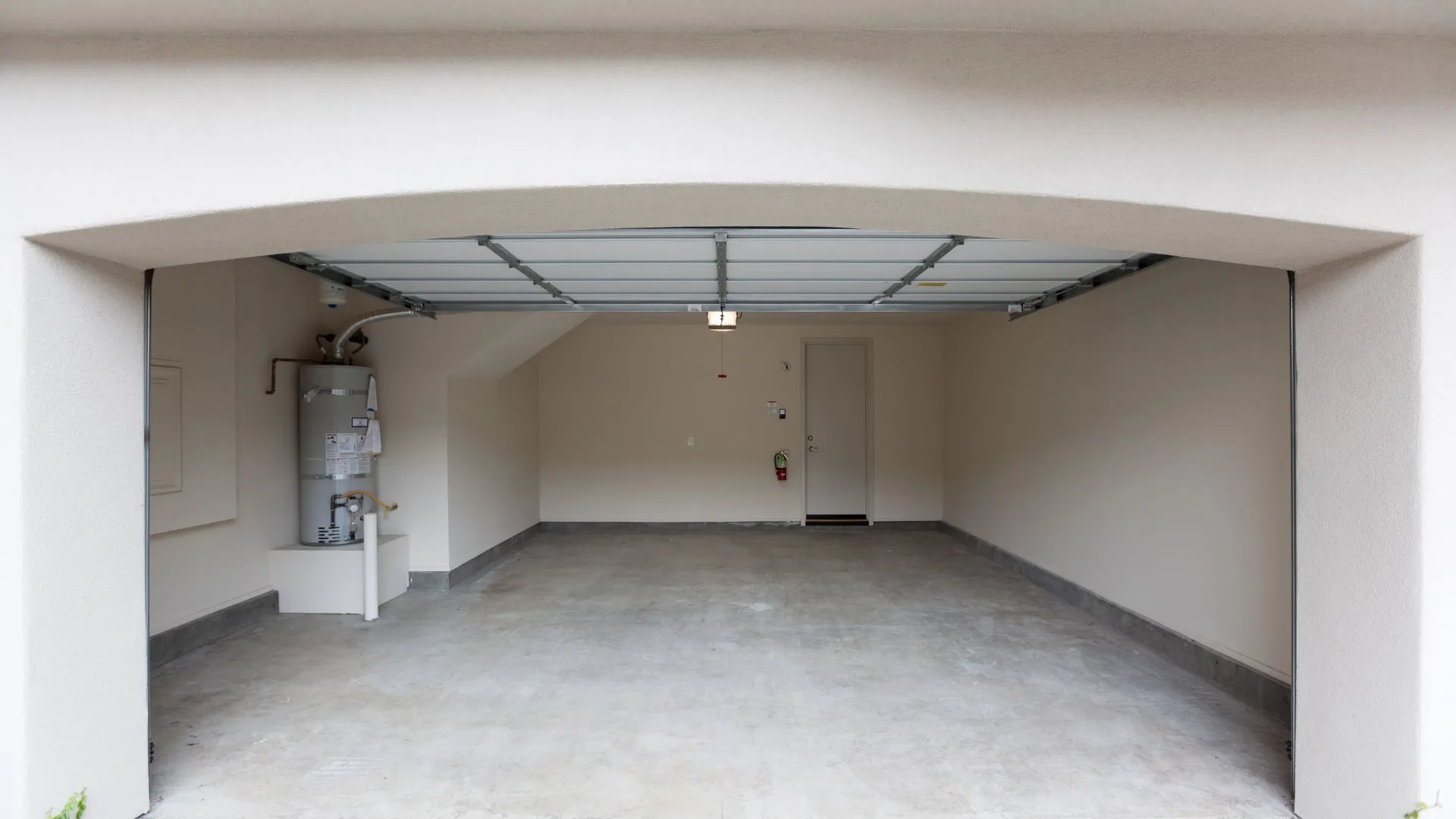 Detached garage with carriage style door